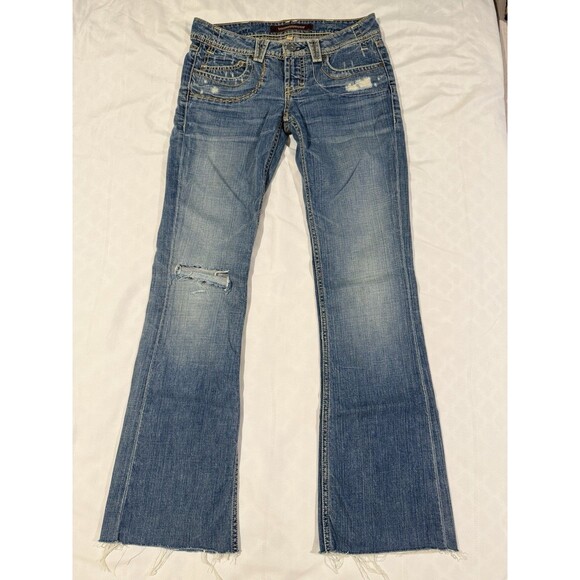 Y2K 2000s Yanuk Jeans Women's Mirage Flared Bootcut Size 27 Vintage EUC Low Rise - Picture 4 of 16